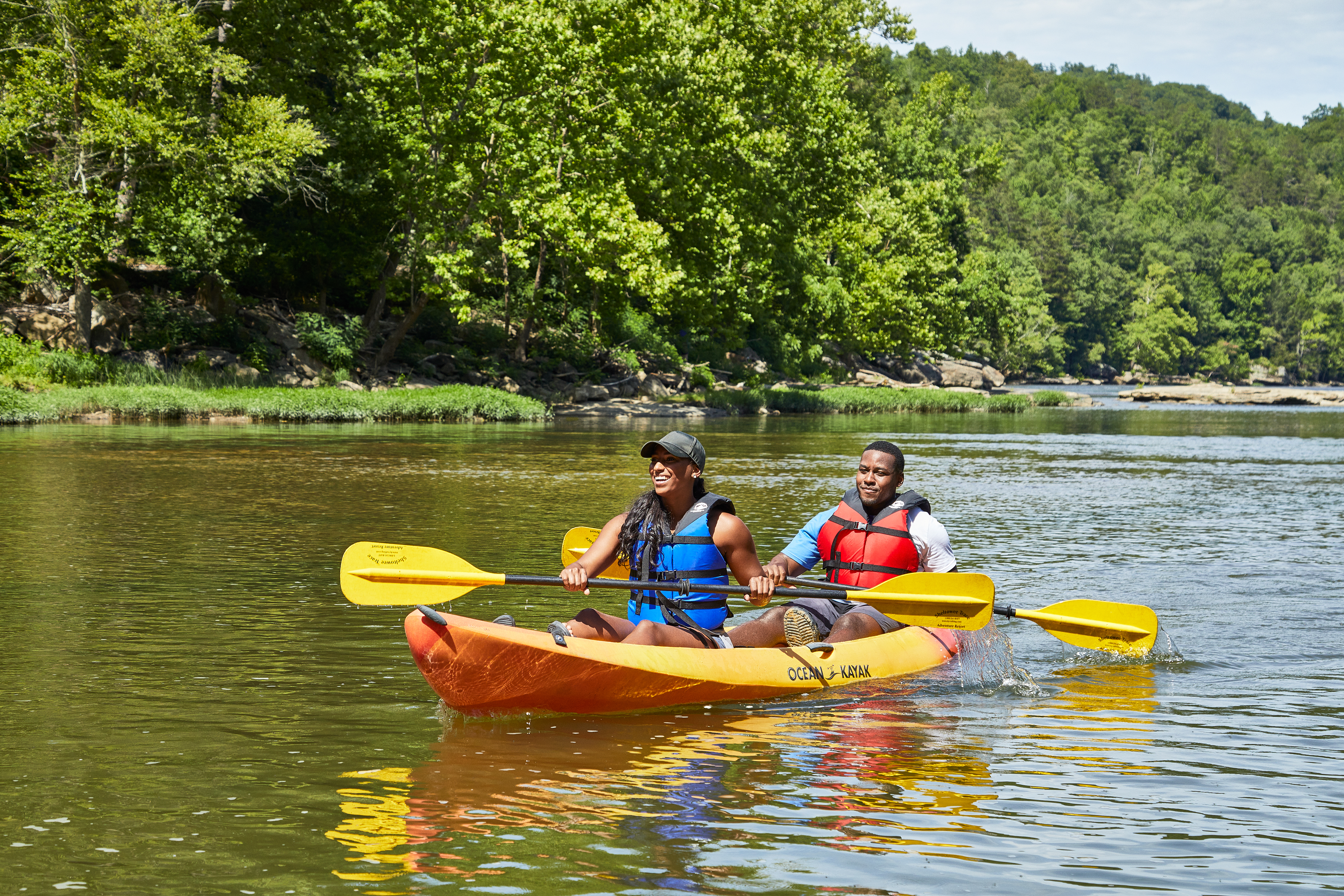Kayakers at Cumberland Falls State Resort Park