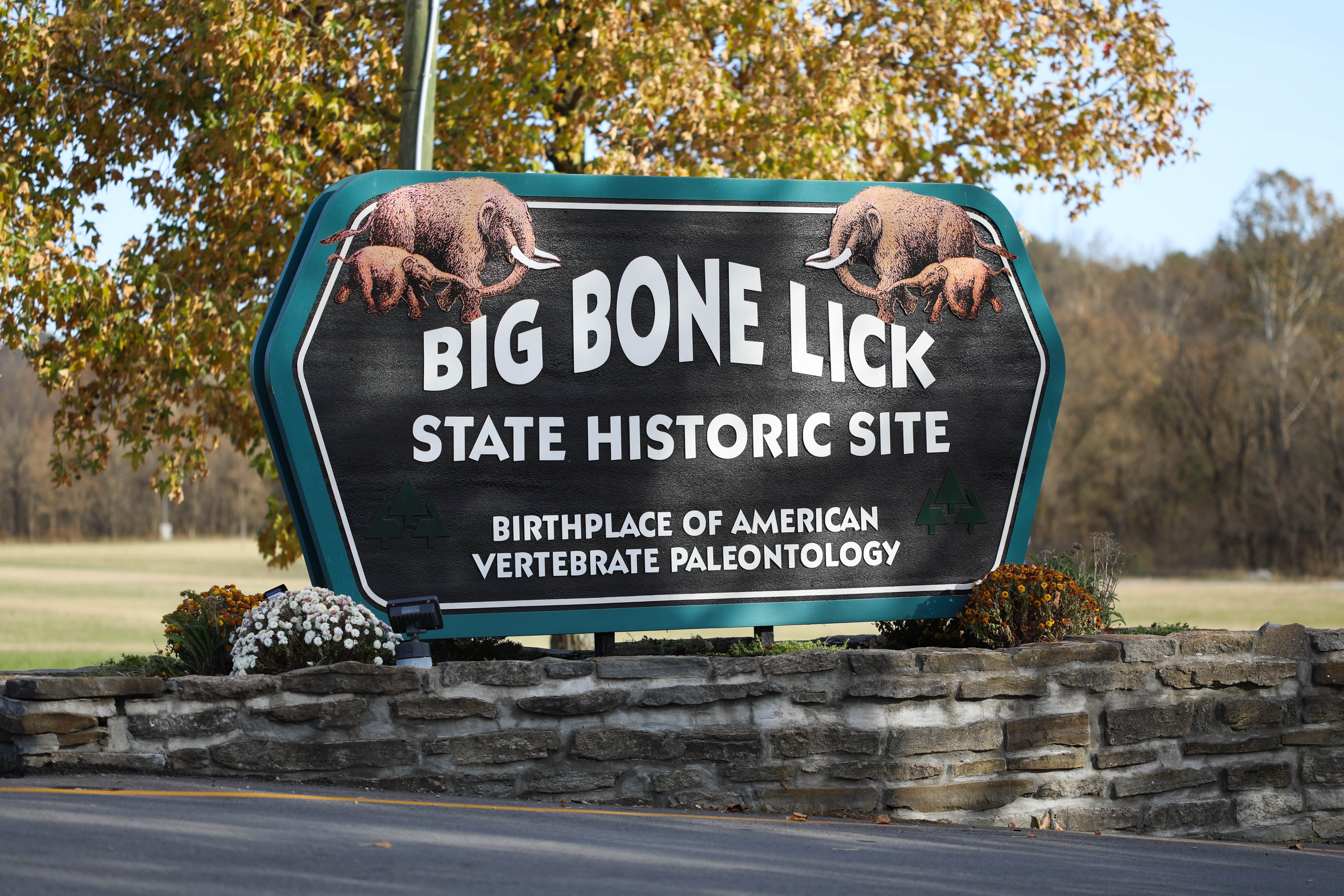 The entrance to Big Bone Lick State Historic Site 