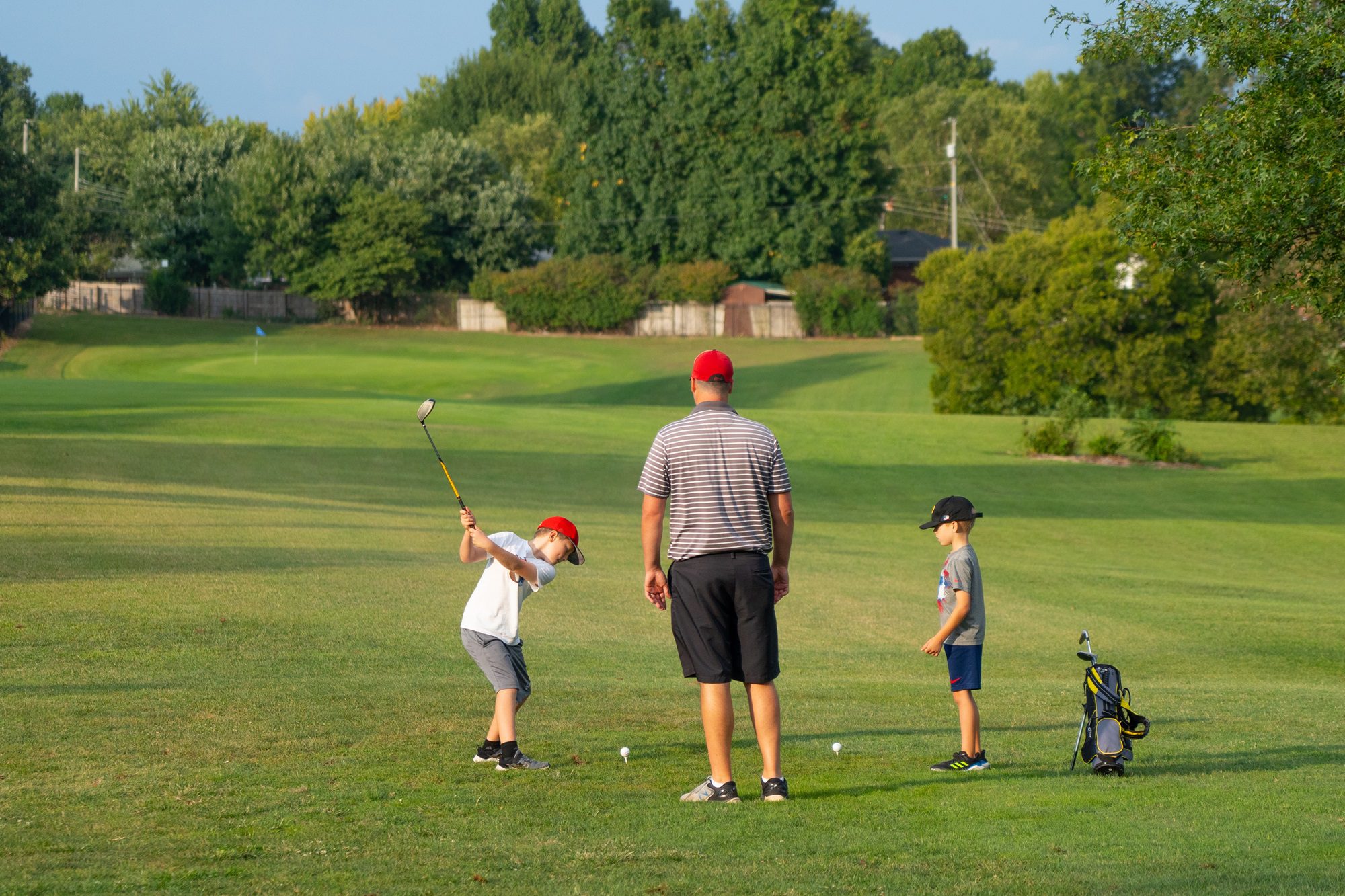 Golfing in American Legion Park, Elizabethtown, Kentucky. 
